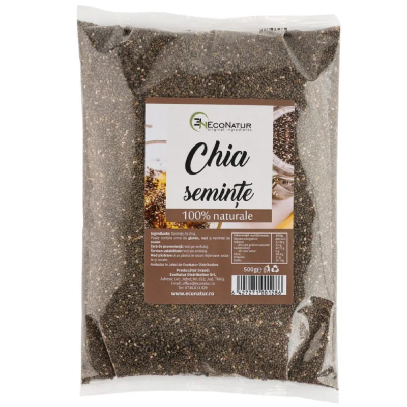 Seminte de chia, 500g, EcoNatur — preț și oferte