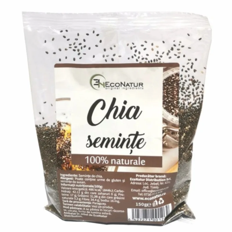 Seminte de chia, 150g, EcoNatur — preț și oferte