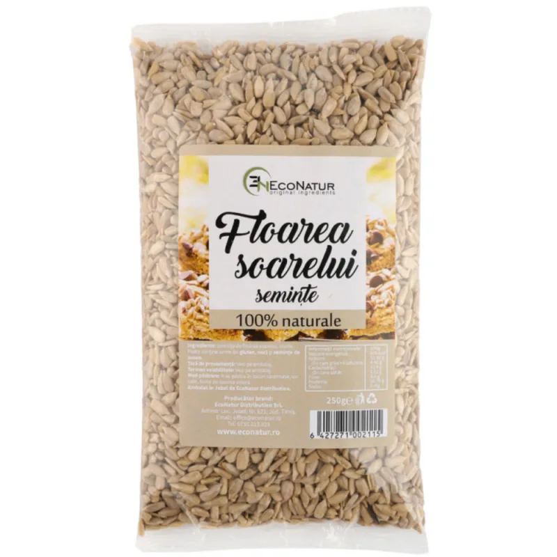 Seminte decojite din floarea soarelui, 250g, EcoNatur — preț și oferte