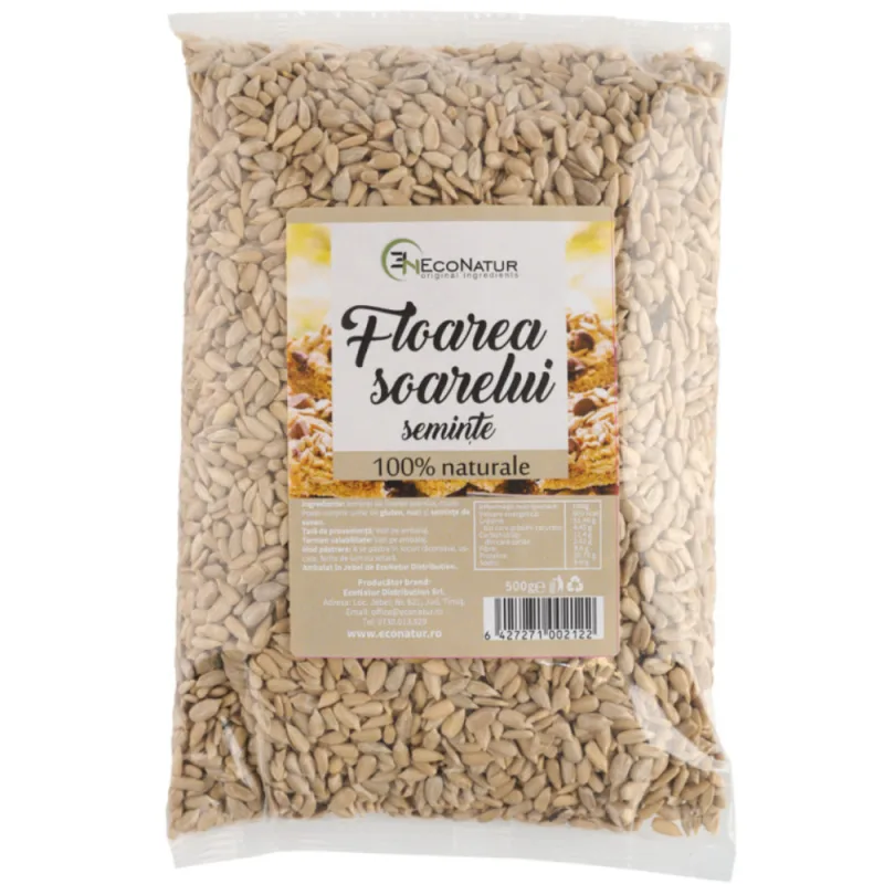 Seminte decojite din floarea soarelui, 500g, EcoNatur — preț și oferte