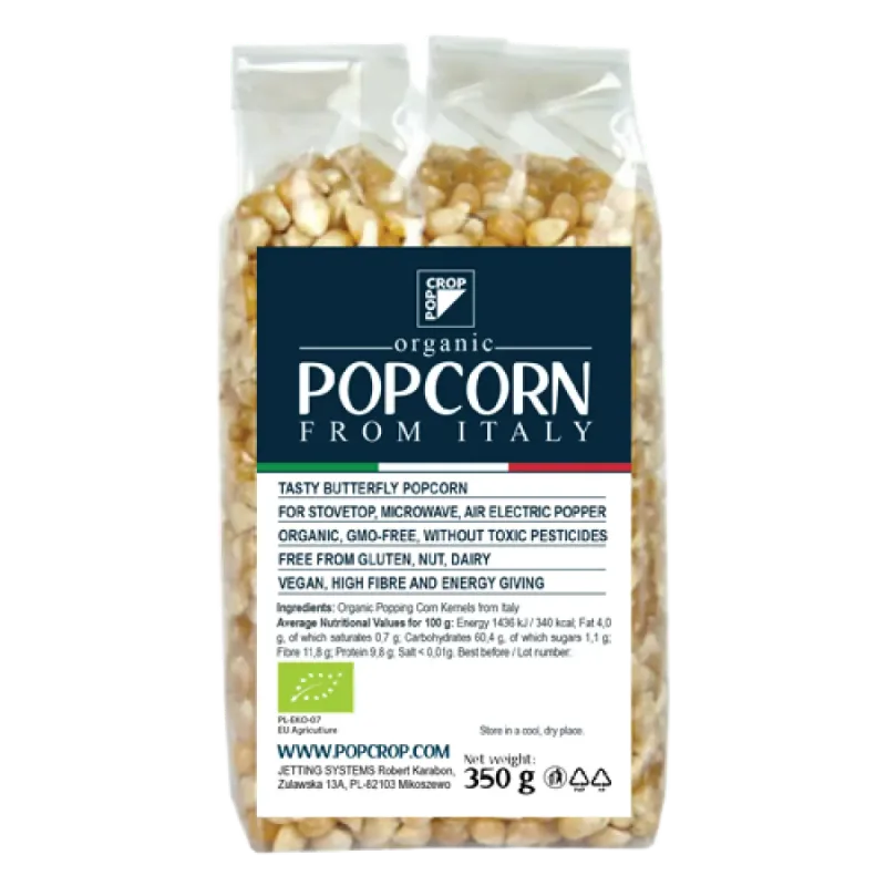 Porumb galben bio popcorn, 350g, Popcrop — preț și oferte