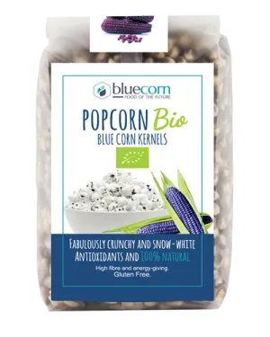 Porumb albastru pentru popcorn bio, 350g, Popcrop