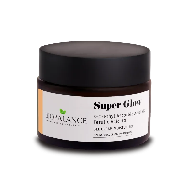 Crema gel hidratanta cu 3-O-Ethyl Acid Ascorbic 5% si Acid Ferulic 1% Super Glow, 50ml, Bio Balance — preț și oferte