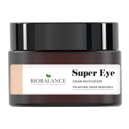 Crema hidratanta pentru ochi cu colagen hidrolizat 3%, acid hialuronic 1.5%, vitamina C 0.5% Super Eye, 20ml, Bio Balance — preț și oferte