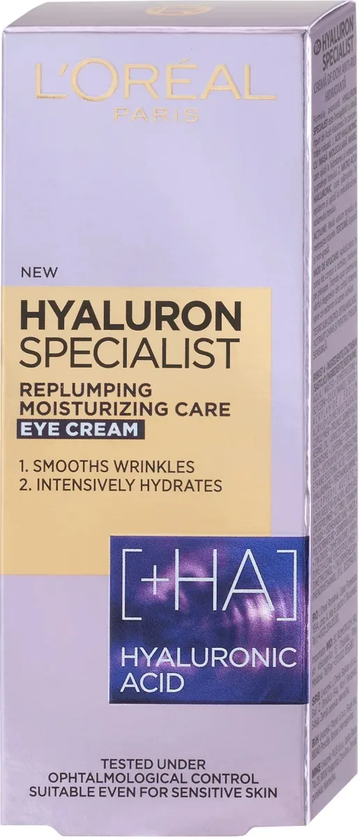 Crema de ochi antirid cu acid hialuronic Hyaluron Specialist, 15ml, L'Oreal Paris — preț și oferte
