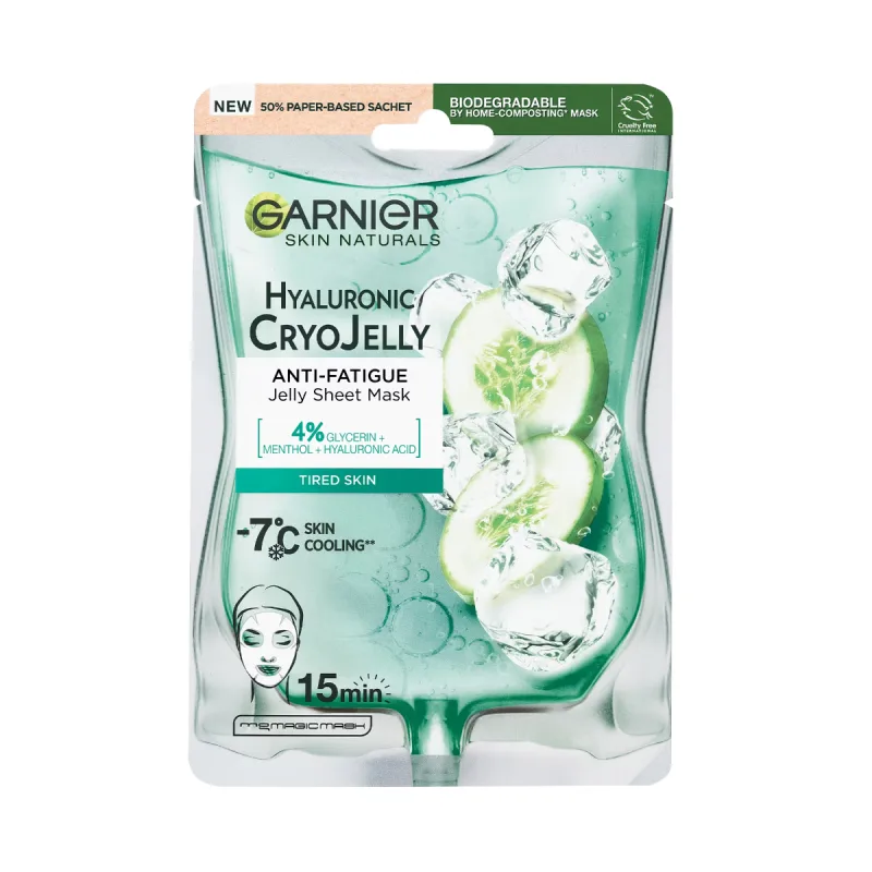 Masca servetel hidratanta cu efect racoritor Skin Naturals Cryo Jelly, 27g, Garnier — preț și oferte