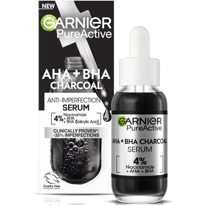 Serum anti-imperfectiuni cu Niacinamide AHA + BHA Pure Active, 30ml, Garnier — preț și oferte
