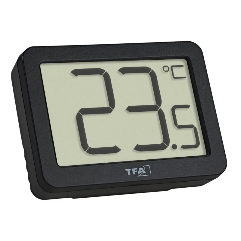 Termometru digital de camera cu suport magnetic negru, 1 bucata, TFA — preț și oferte