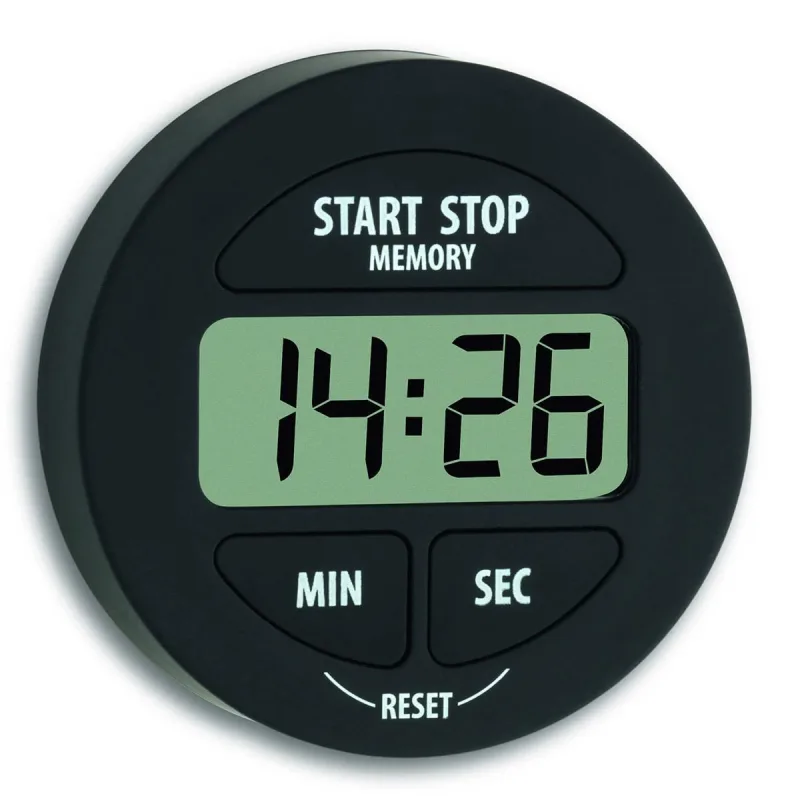 Timer si cronometru digital pentru bucatarie cu suport magnetic negru, 1 bucata, TFA — preț și oferte