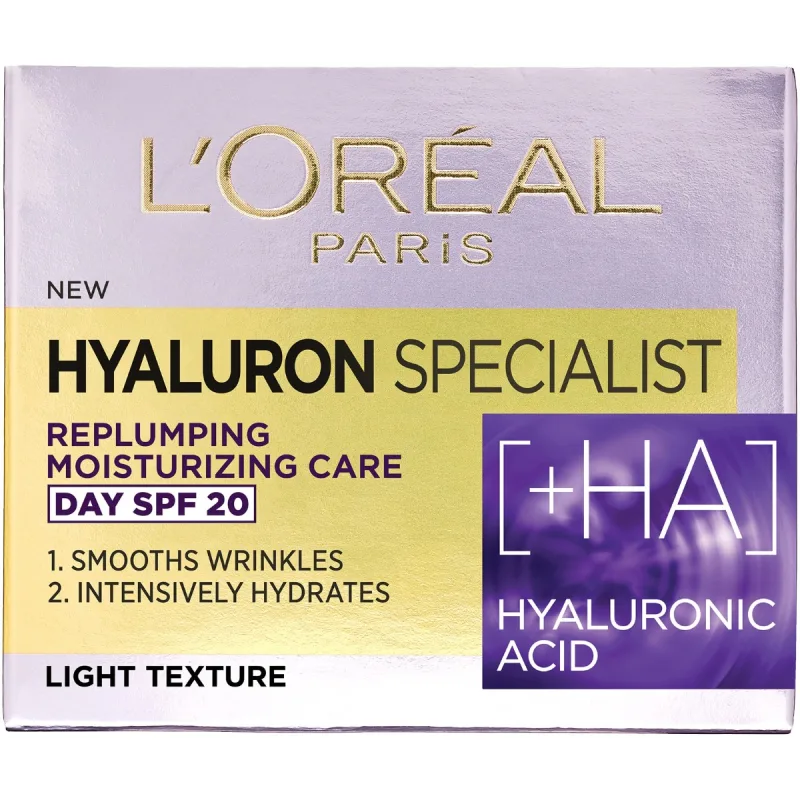 Crema de zi antirid cu acid hialuronic Hyaluron Specialist, 50ml, L'Oreal Paris — preț și oferte