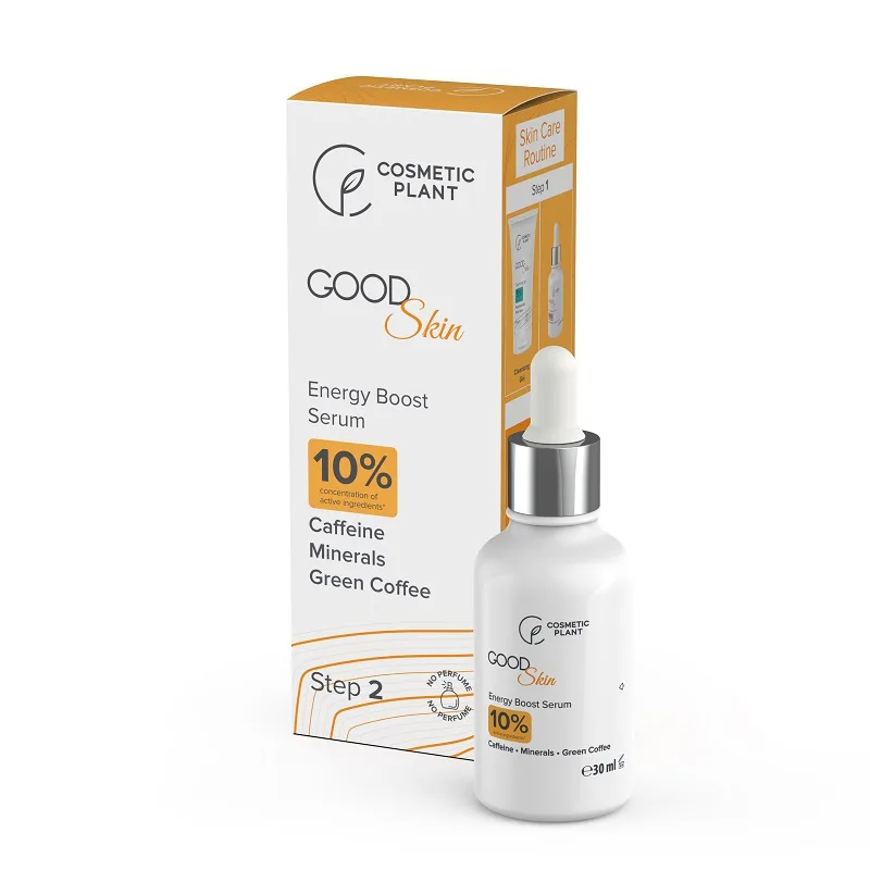 Ser energizare ten cu cafeina minerale si cafea verde Good Skin, 30ml, Cosmetic Plant — preț și oferte