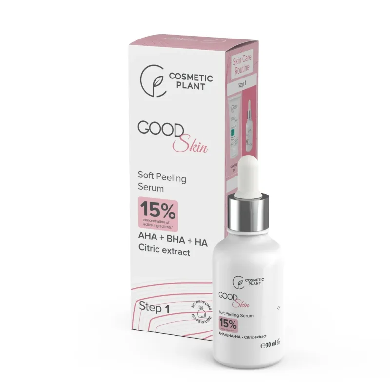 Ser pentru peeling cu AHA+BHA+HA si extract de citrice Good Skin, 30ml, Cosmetic Plant — preț și oferte