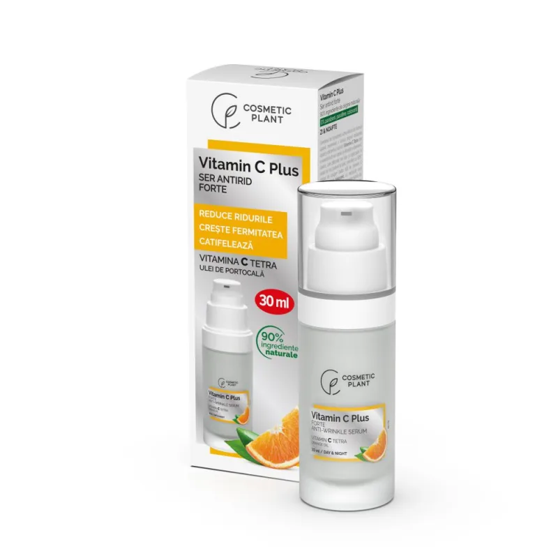 Ser antirid forte cu pompita Vitamin C Plus, 30ml, Cosmetic Plant — preț și oferte