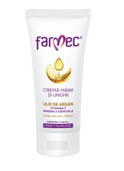Crema pentru maini si unghii cu argan, 100ml, Farmec — preț și oferte