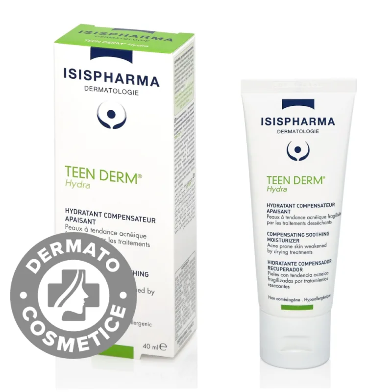 Crema pentru pielea predispusa la acnee Teen Derm Hydra, 40ml, Isis Pharma — preț și oferte