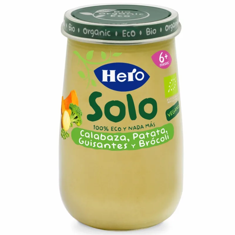 Meniu eco dovleac, cartofi, mazare si brocoli pentru +6 luni, 190g, Hero Baby — preț și oferte