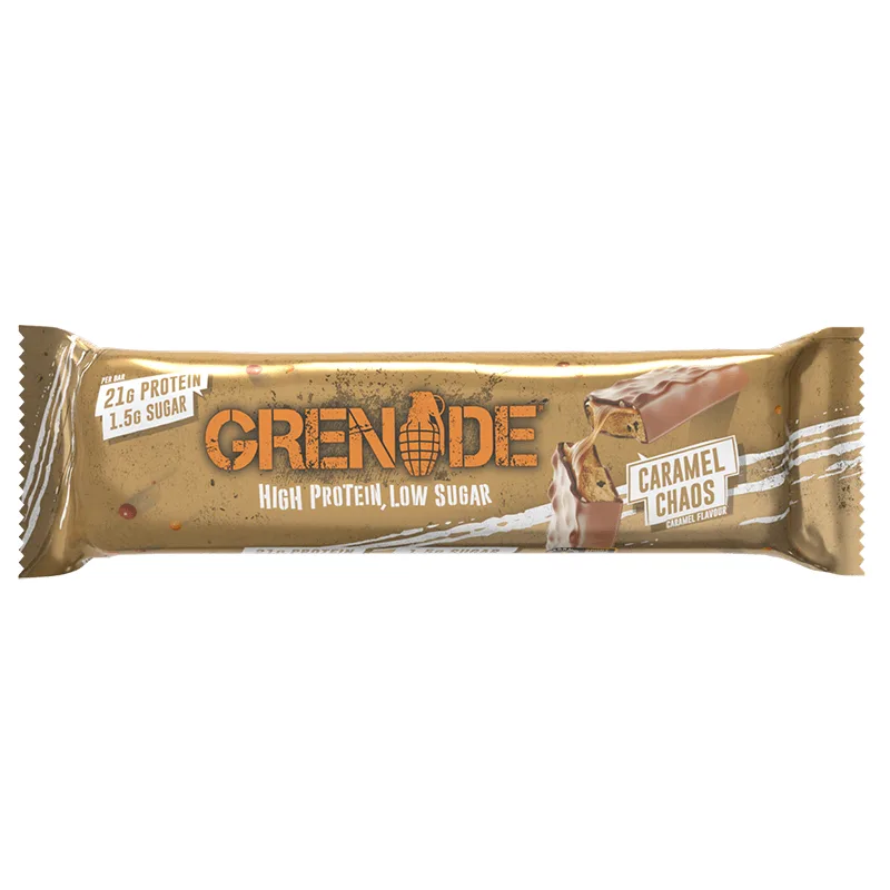 Baton proteic Caramel Chaos, 60g, Grenade — preț și oferte