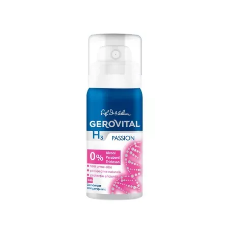 Deodorant-antiperspirant H3 Passion, 40ml, Gerovital — preț și oferte