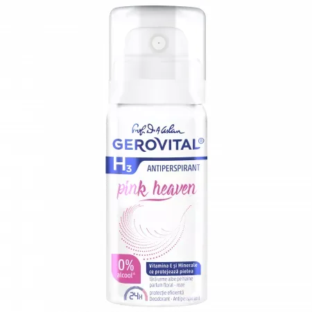 Deodorant-antiperspirant H3 Pink Heaven, 40ml, Gerovital — preț și oferte