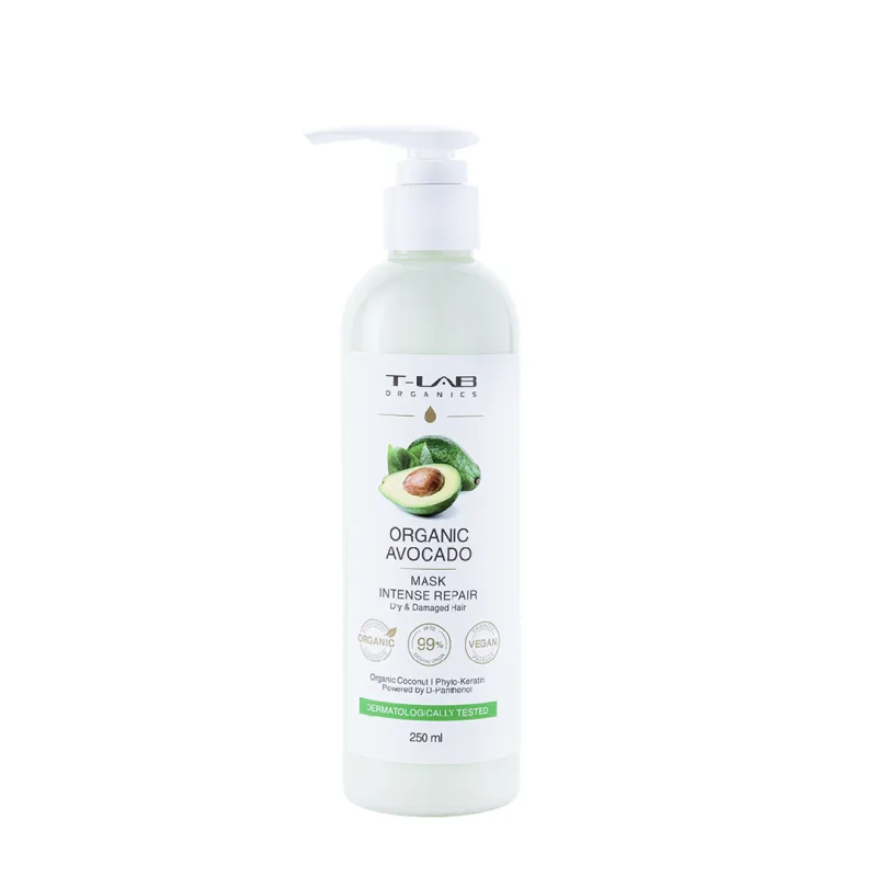 Masca reparare intensa Organic Avocado, 250ml, T-LAB Professional — preț și oferte
