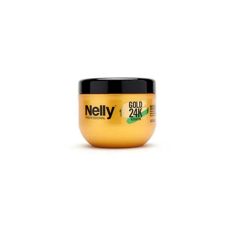 Masca nutritiva pentru parul usact si deshidratat Gold 24K Keratin, 500ml, Nelly Professional — preț și oferte