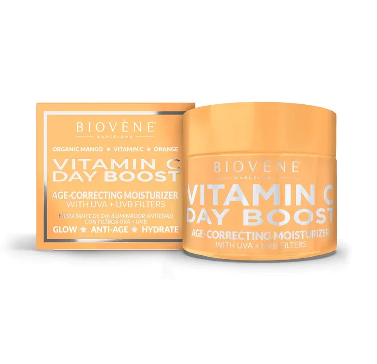 Crema hidratanta de zi cu filtre UVA+UVB Vitamin C Day Boost, 50ml, Biovene — preț și oferte