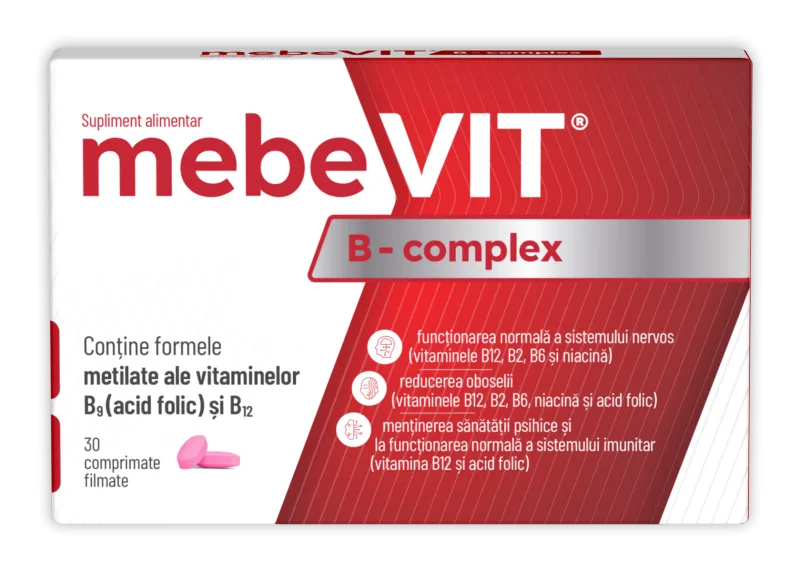 Mebevit B Complex, 30 comprimate filmate, Zdrovit — preț și oferte