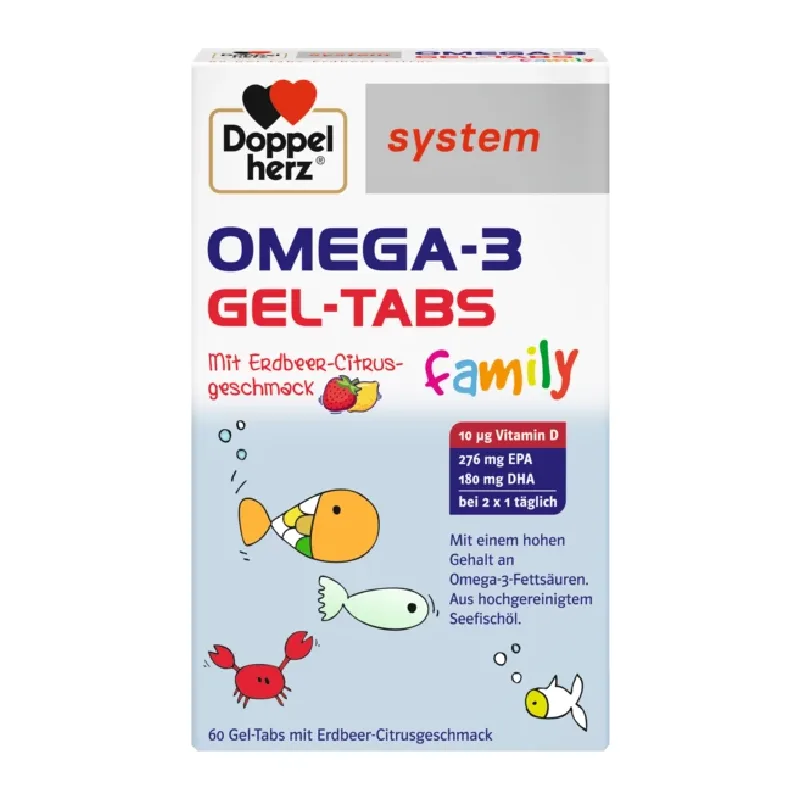 Omega 3 Gel Tabs Family, 60 comprimate masticabile moi, Doppelherz — preț și oferte