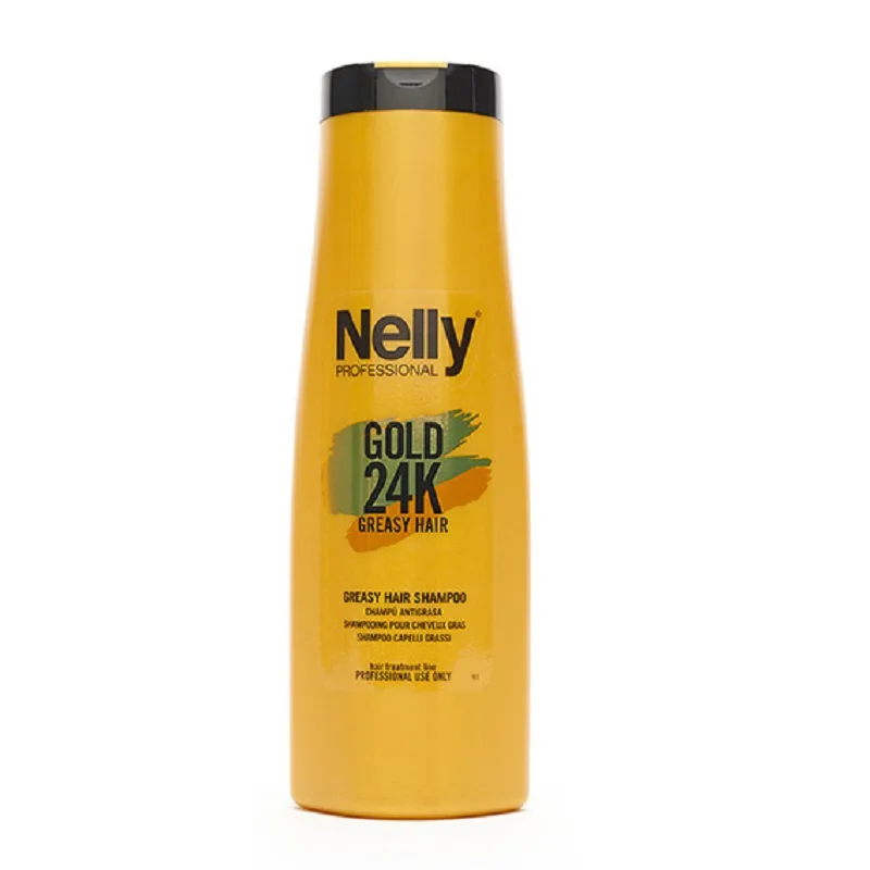 Sampon pentru par gras Gold 24K, 400ml, Nelly Professional — preț și oferte
