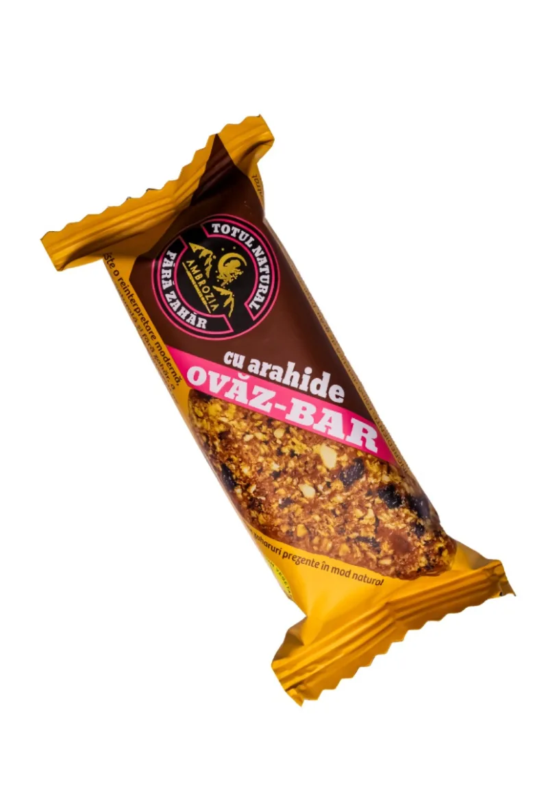 Baton cu ovaz, arahide si fructe uscate, 60g, Ambrozia — preț și oferte