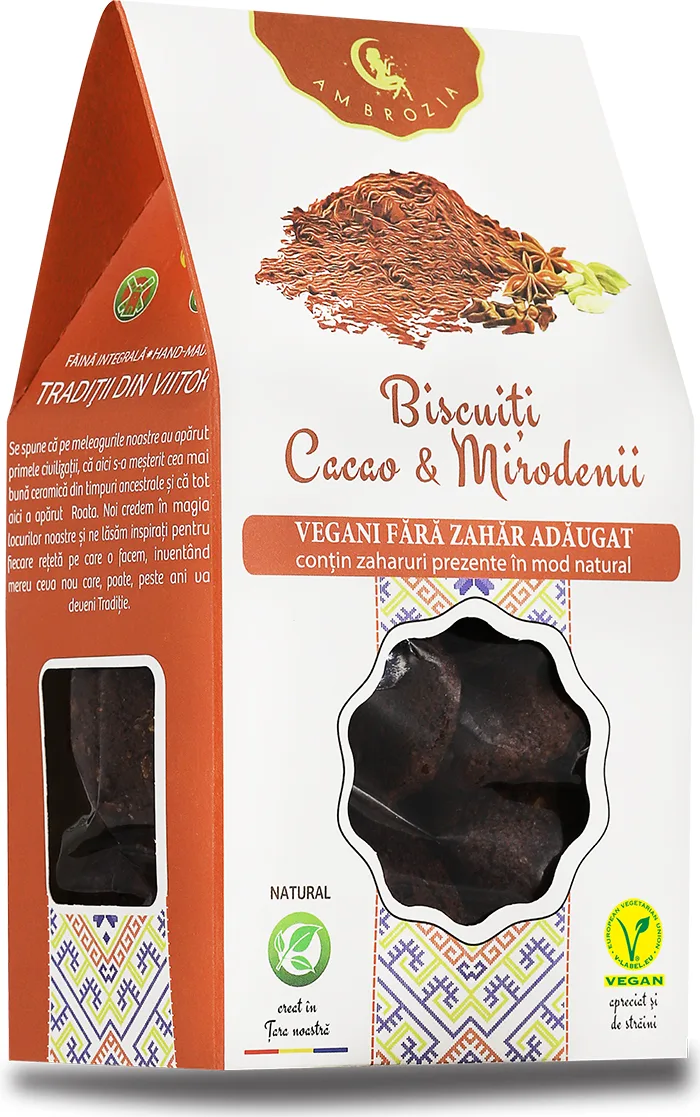 Biscuiti cacao si mirodenii, 130g, Ambrozia — preț și oferte