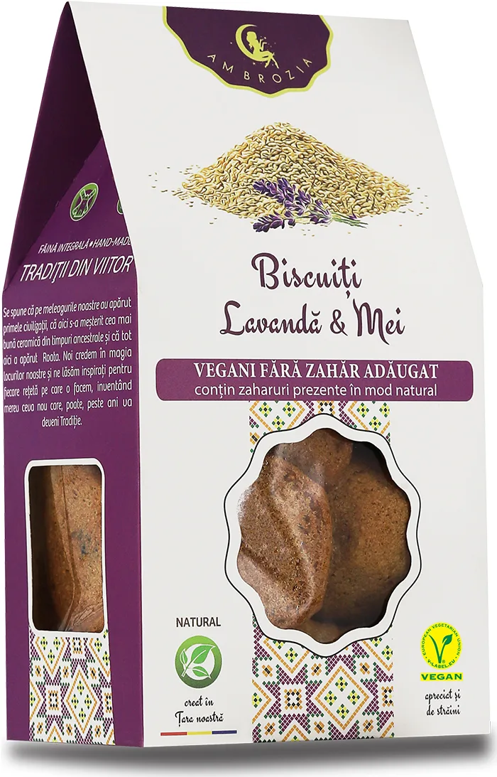 Biscuiti cu lavanda si mei, 130g, Ambrozia — preț și oferte