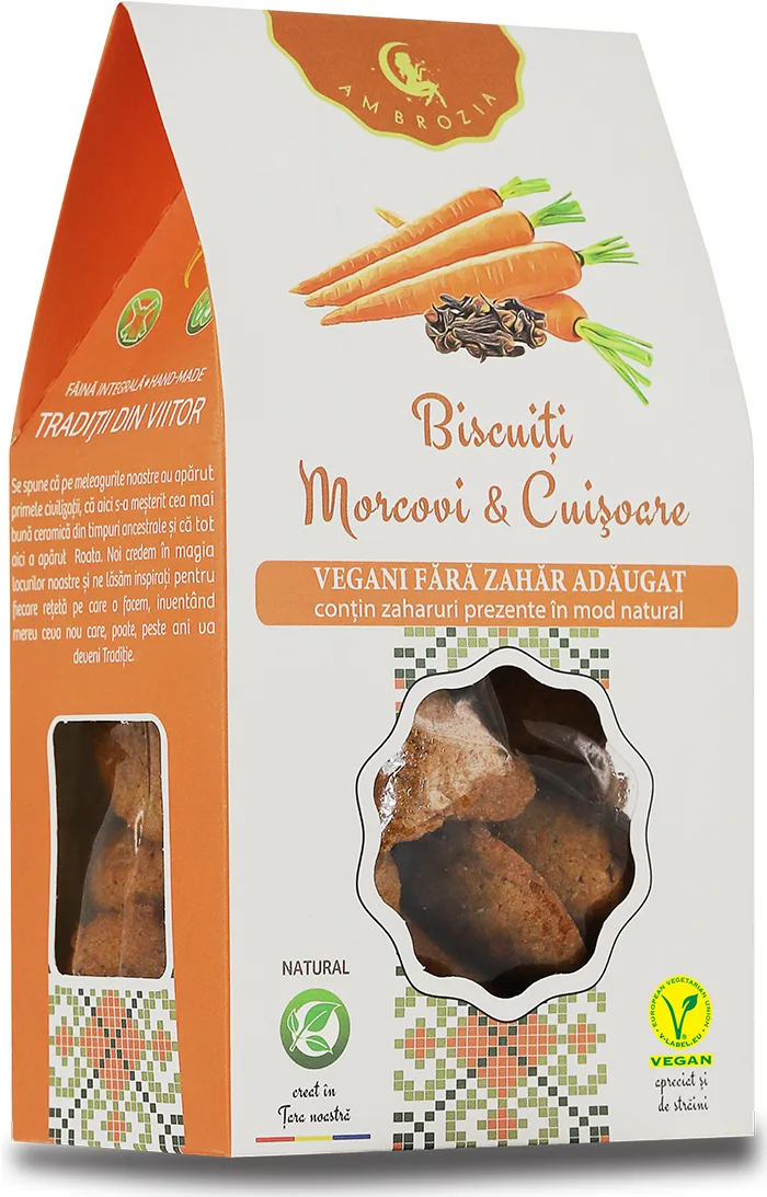 Biscuiti morcovi si cuisoare, 130g, Ambrozia — preț și oferte