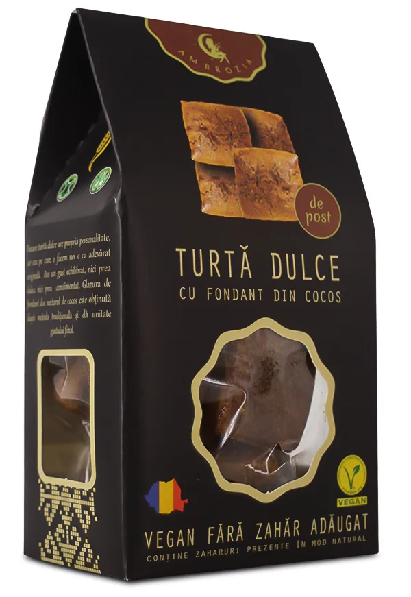 Turta dulce cu fondant de cocos, 130g, Ambrozia — preț și oferte