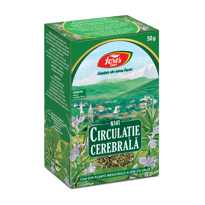 Ceai Circulatie Cerebrala N141, 50g, Fares — preț și oferte