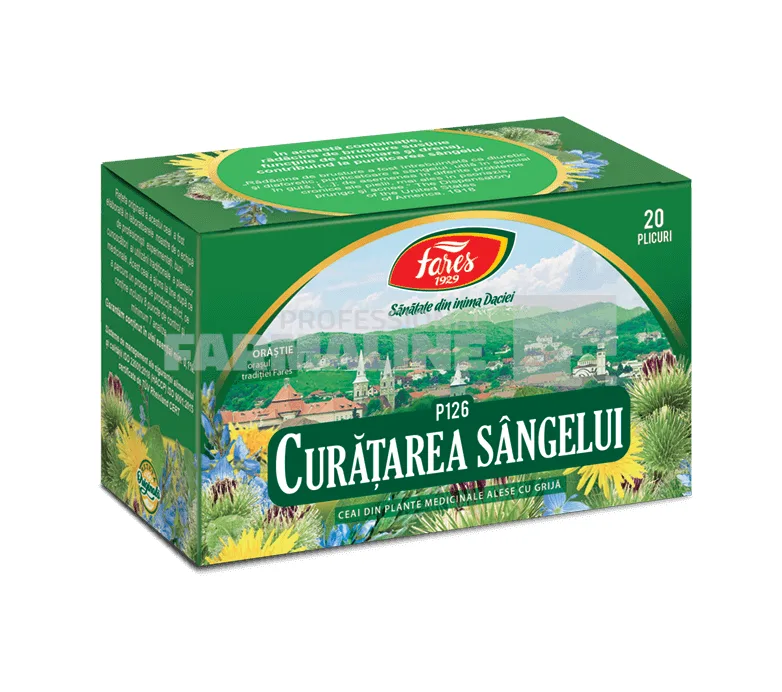 Fares Ceai Curatarea sangelui 20 plicuri — preț și oferte