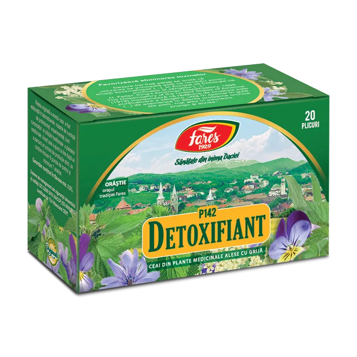 Ceai Detoxifiant P142, 20 plicuri, Fares — preț și oferte