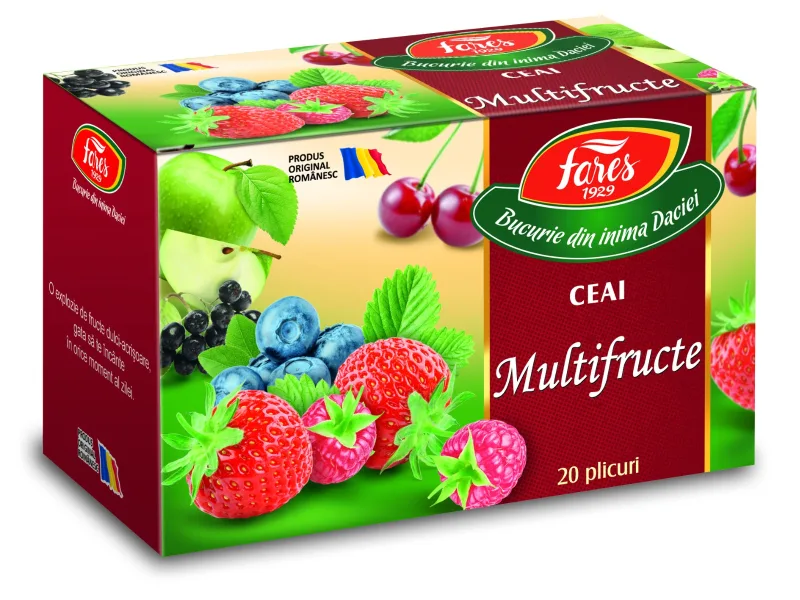 Ceai multifructe, 20 plicuri, Fares — preț și oferte