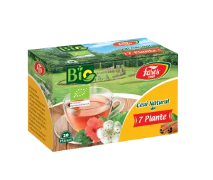 Ceai natural din 7 plante bio, 20 plicuri, Fares