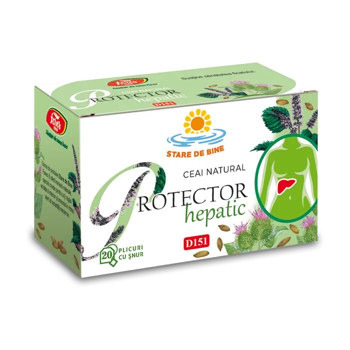 Ceai Protector Hepatic D151, 20 plicuri, Fares — preț și oferte