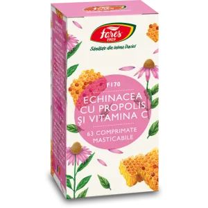 Echinacea cu propolis si vitamina C F170, 60 comprimate, Fares