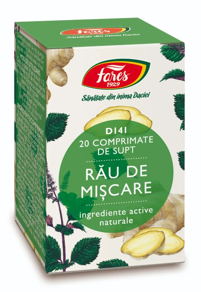 Rau de miscare D141, 20 comprimate, Fares — preț și oferte
