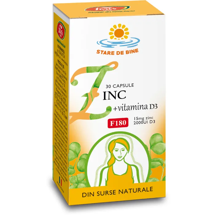 Zinc cu vitamina D3, 30 capsule, Fares — preț și oferte