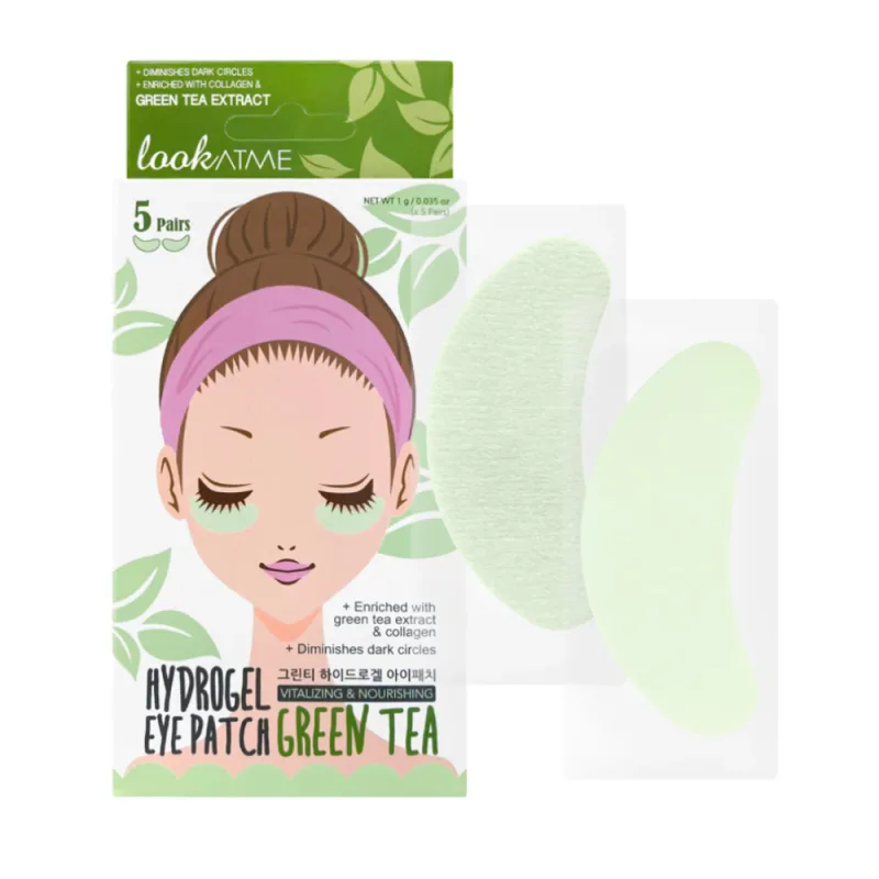 Plasturi de hidrogel hranitori si hidratanti cu ceai verde, 5 perechi, Look At Me — preț și oferte