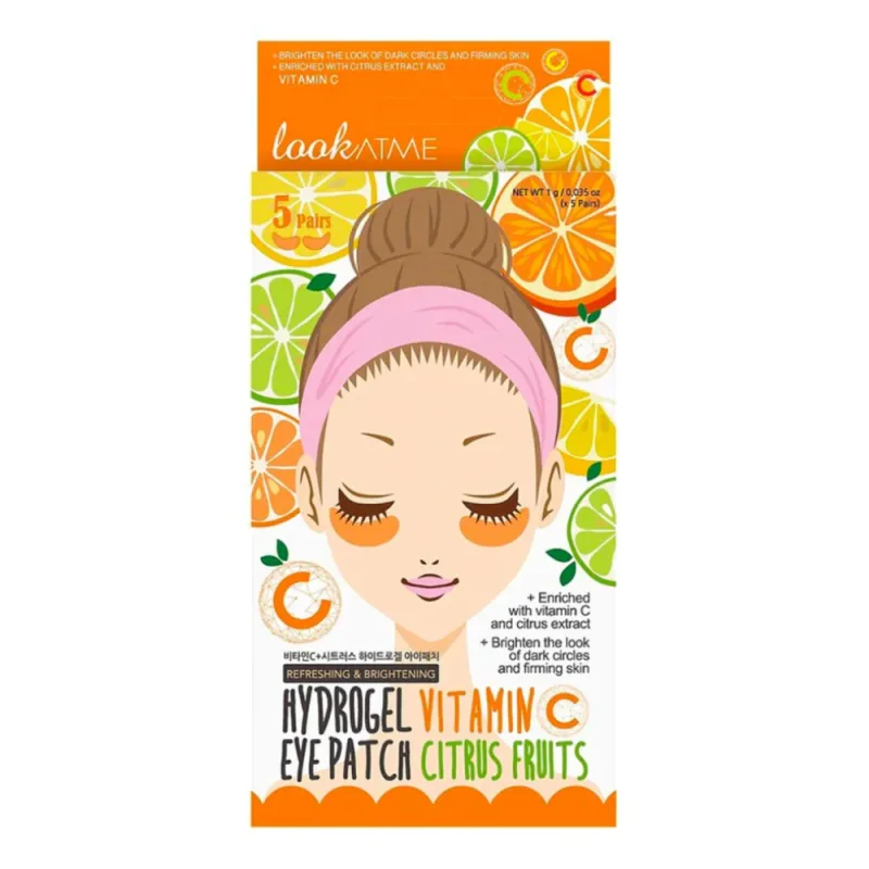 Plasturi de hidrogel revigoranti si iluminatori cu vitamina C, 5 perechi, Look At Me — preț și oferte