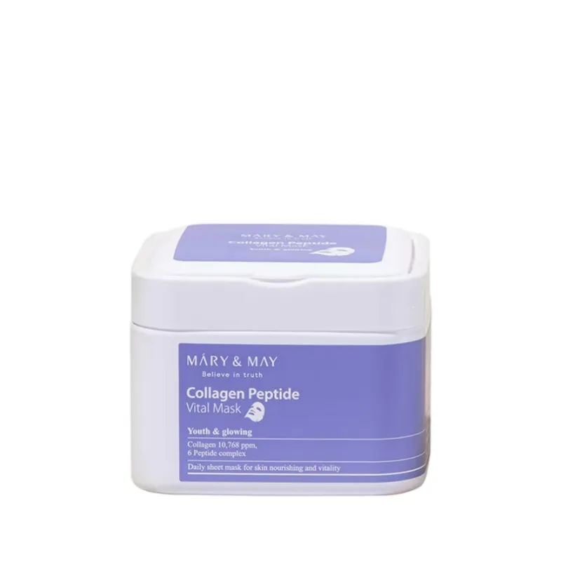 Masca tip servetel collagen peptide, 30 bucati, Mary and May — preț și oferte