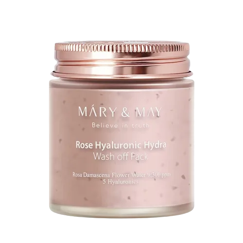 Masca tip wash-off cu extract de trandafir si acid hialuronic, 125g, Mary and May — preț și oferte
