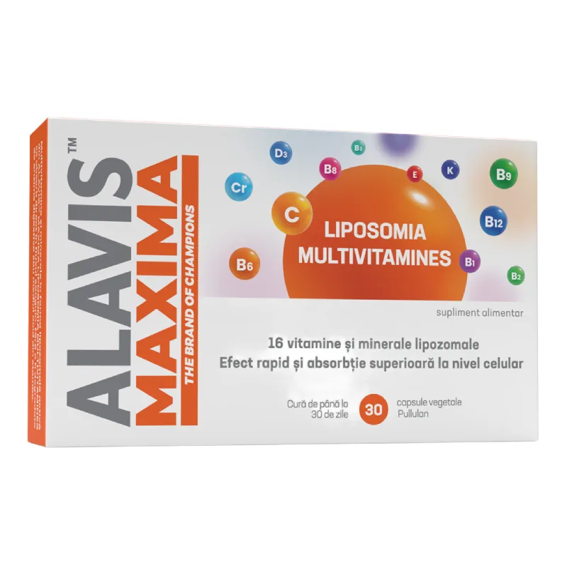 Multivitamine Liposomia, 30 capsule vegetale, Alavis Maxima — preț și oferte