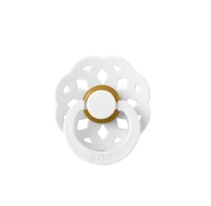 Suzeta din latex cu tetina rotunda pentru +6 luni Boheme White, 1 bucata, Bibs