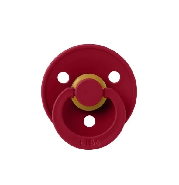 Suzeta din latex cu tetina rotunda 0 luni+ Colour Ruby, 1 bucata, Bibs — preț și oferte